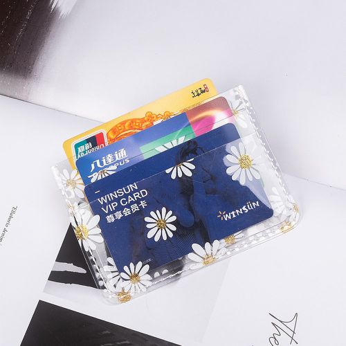 Porte-cartes fleuri transparent - SHEIN - Modalova