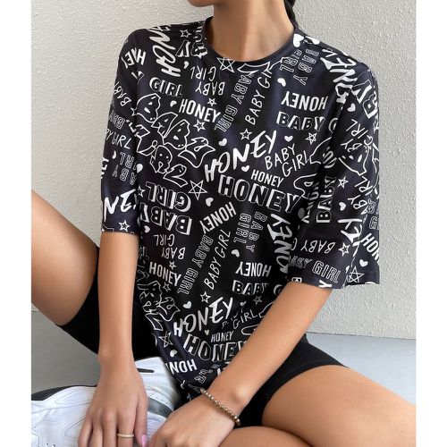 T-shirt avec imprimé cœur - SHEIN - Modalova