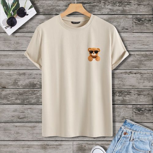 Homme T-shirt à imprimé ours - SHEIN - Modalova
