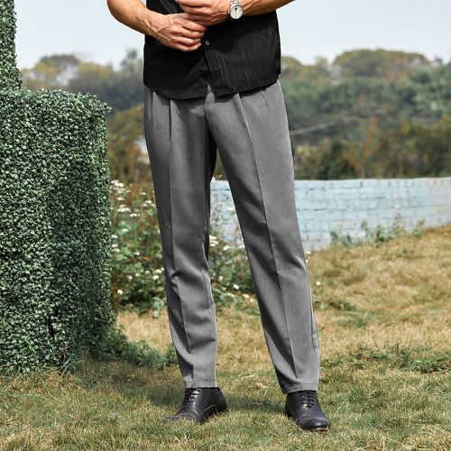 Pantalon tailleur unicolore à poches - SHEIN - Modalova