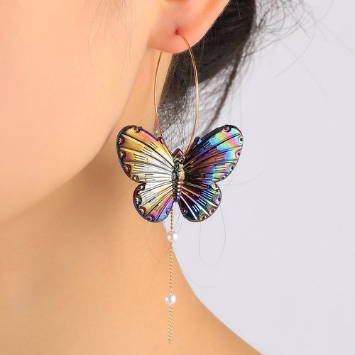 Pendants d'oreilles papillon & fausse perle - SHEIN - Modalova