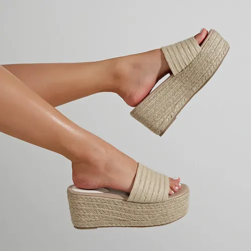 Sandales compensées à blocs de couleurs espadrilles - SHEIN - Modalova