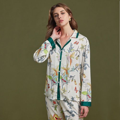 Ensemble de pyjama blouse et pantalon à imprimé floral - SHEIN - Modalova