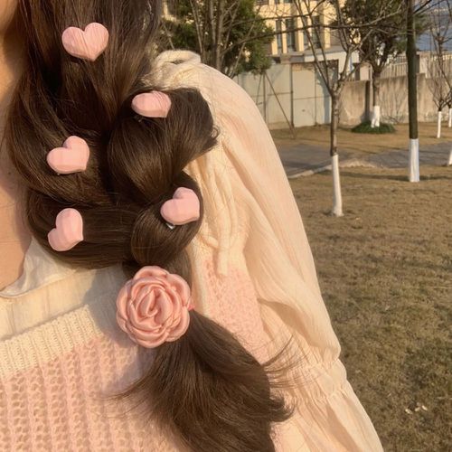 Pièces Épingle à cheveux fleur & à détail cœur - SHEIN - Modalova