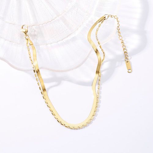 Bracelet de cheville multicouche minimaliste chaîne - SHEIN - Modalova