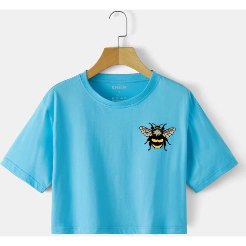 T-shirt court à imprimé abeille - SHEIN - Modalova