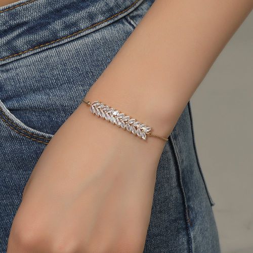 Bracelet zircone cubique à détail feuille - SHEIN - Modalova