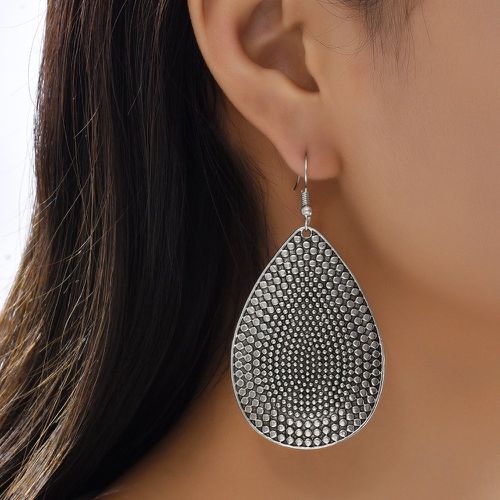 Boucles d'oreilles design goutte d'eau texturé métallique - SHEIN - Modalova