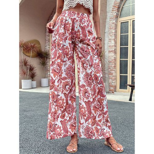 Pantalon ample à imprimé floral - SHEIN - Modalova