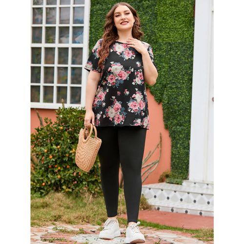 Leggings & T-shirt à imprimé floral - SHEIN - Modalova