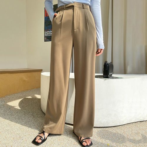 Pantalon tailleur à poche à détail plié - SHEIN - Modalova