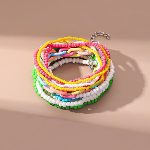 Pièces Bracelet perlé de couleur aléatoire - SHEIN - Modalova