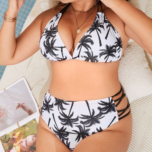 Bikini ras-du-cou à imprimé palmier - SHEIN - Modalova