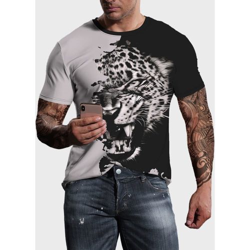 T-shirt à imprimé léopard 3D - SHEIN - Modalova