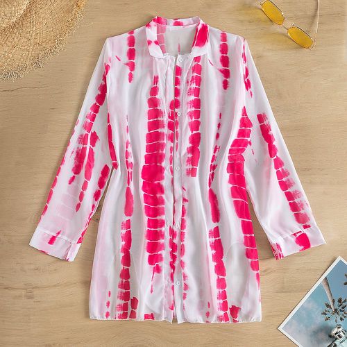 Kimono tie dye à bouton - SHEIN - Modalova