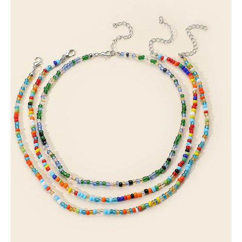 Pièces Collier à perles à blocs de couleurs - SHEIN - Modalova