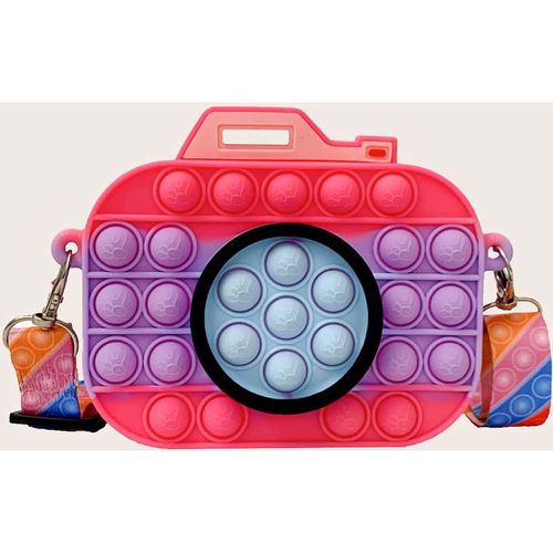 Sac de fantaisie bulle pop it mini à blocs de couleurs design caméra - SHEIN - Modalova