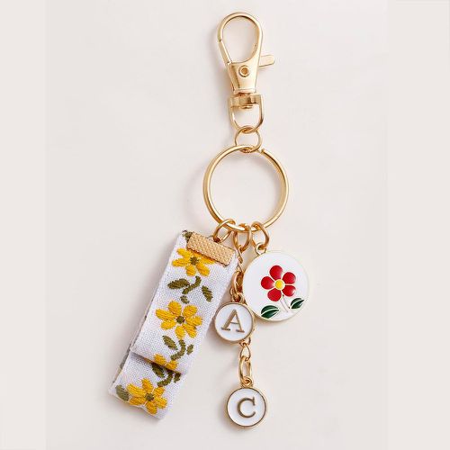 Porte-clés fleur et breloque lettre - SHEIN - Modalova