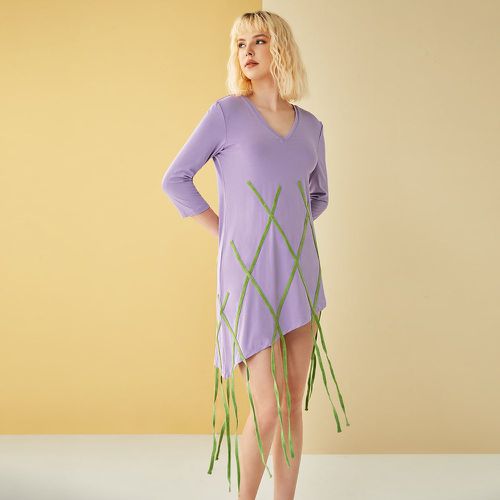 Robe t-shirt à nœud sangle asymétrique - SHEIN - Modalova