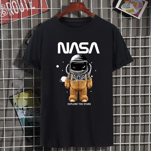 T-shirt astronaute et à motif slogan - SHEIN - Modalova