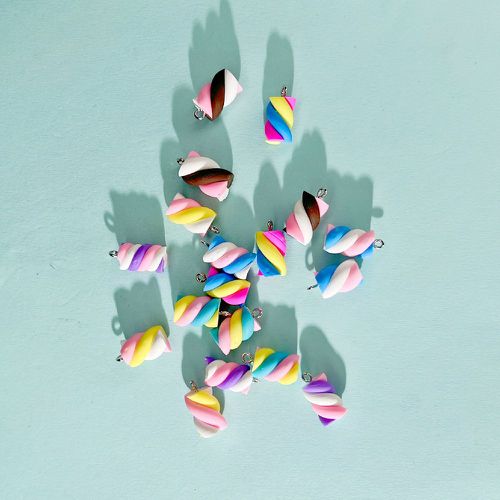 Pièces Breloque à blocs de couleurs DIY - SHEIN - Modalova