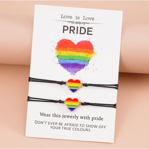 Pièces Bracelet LGBT arc-en-ciel à détail cœur - SHEIN - Modalova