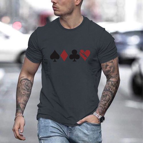 Homme T-shirt poker - SHEIN - Modalova
