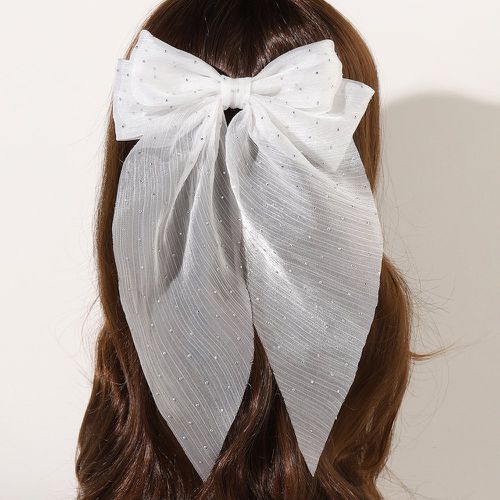 Pince à cheveux française à strass et nœud papillon - SHEIN - Modalova
