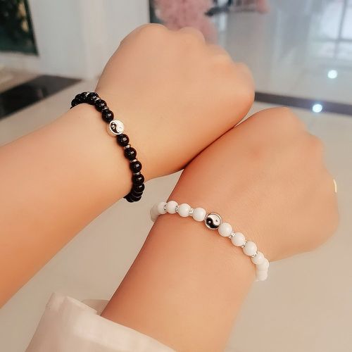 Pièces Bracelet perlé couple à détail taijitu - SHEIN - Modalova