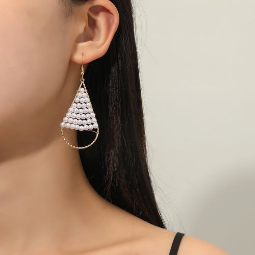 Boucles d'oreilles à design goutte d'eau à fausse perle - SHEIN - Modalova