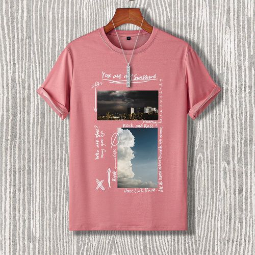 T-shirt à motif slogan et nuage - SHEIN - Modalova