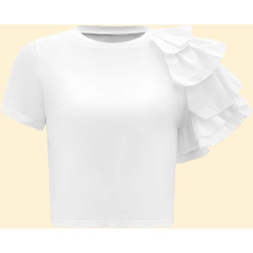 T-shirt à manches multicouches asymétrique - SHEIN - Modalova