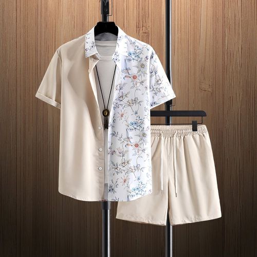 Chemise à imprimé floral & Short à cordon(sans t-shirt) - SHEIN - Modalova