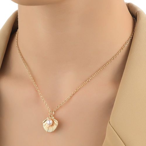 Collier à fausse perle à pendentif coquillage - SHEIN - Modalova