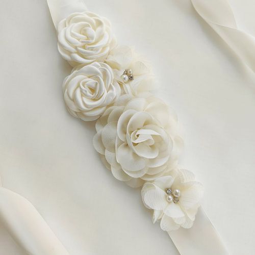 Ceinture de mariée fausse perle & à fleur - SHEIN - Modalova
