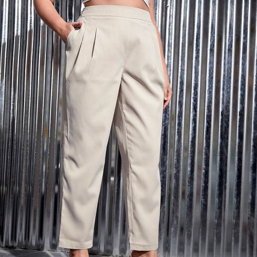 Pantalon trapèze à détail plié - SHEIN - Modalova