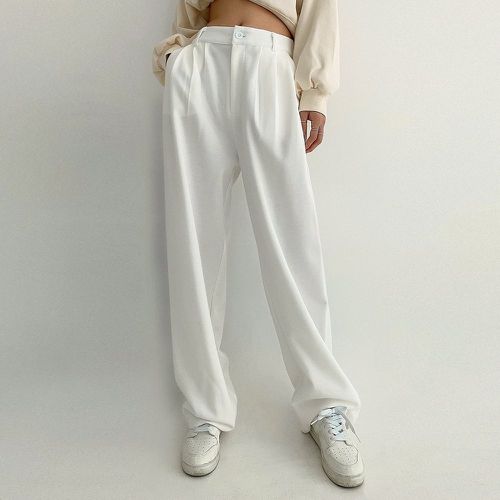 Pantalon à détail plié à poche - SHEIN - Modalova