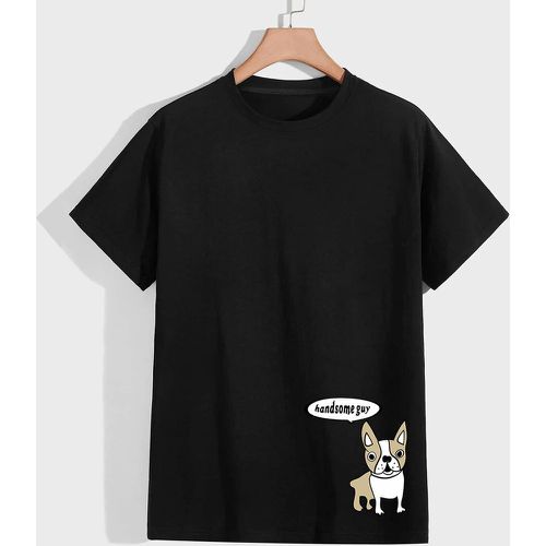Homme T-shirt à imprimé chien - SHEIN - Modalova