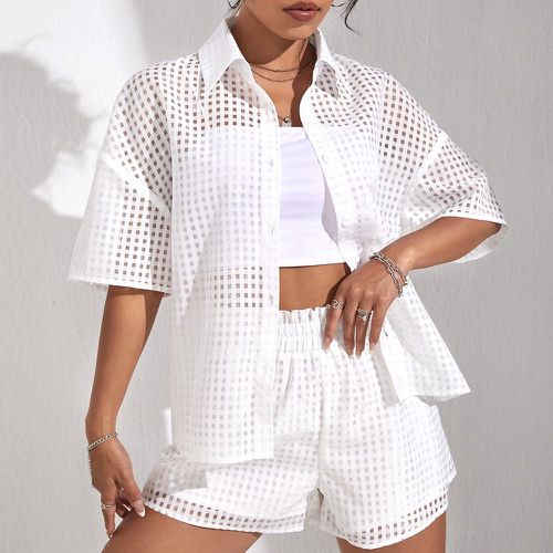 Chemise & Short à taille froncée(sans camisole) - SHEIN - Modalova