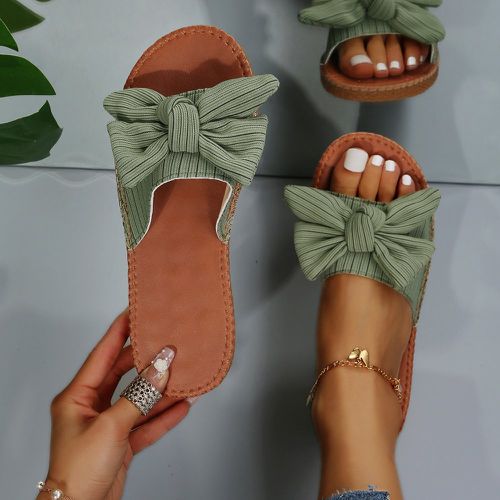Sandales plates à nœud papillon - SHEIN - Modalova