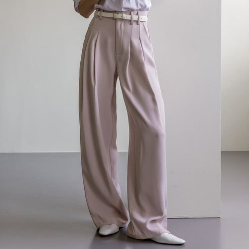 Pantalon tailleur taille haute à détail plié (sans ceinture) - SHEIN - Modalova