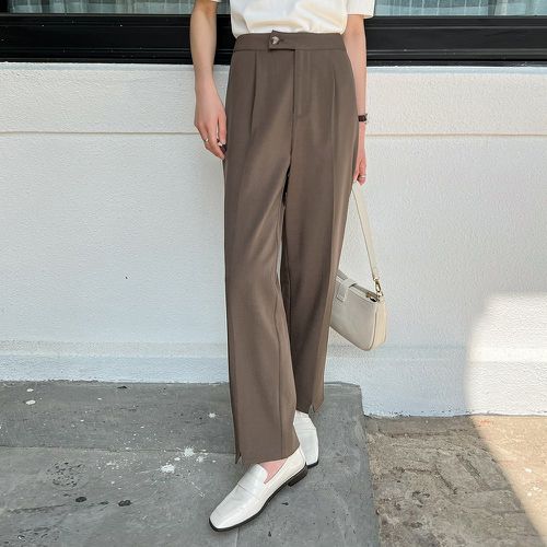 Pantalon tailleur à détail plié à poche - SHEIN - Modalova