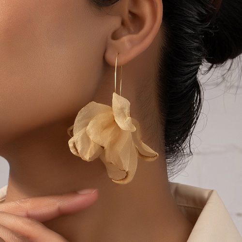 Pendants d'oreilles à fleur en tissu - SHEIN - Modalova