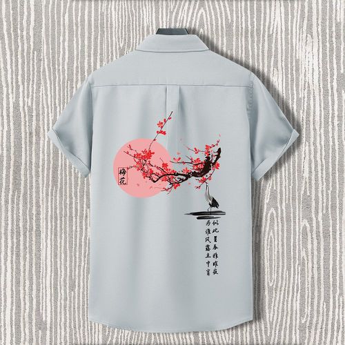 Chemise à motif caractère chinois et palmier (sans t-shirt) - SHEIN - Modalova
