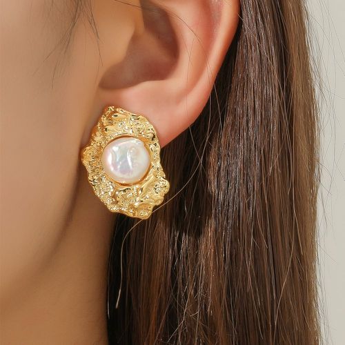 Clips d'oreilles avec perles naturelles - SHEIN - Modalova