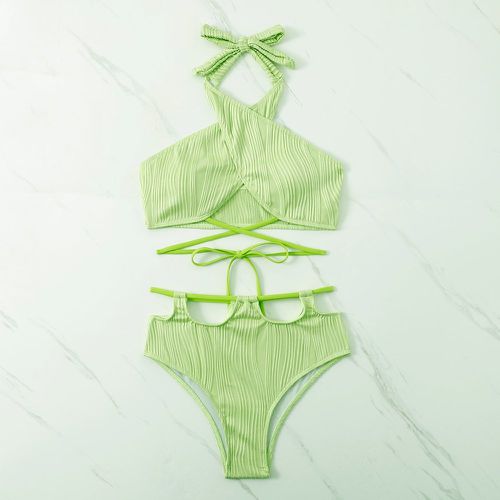 Bikini découpe à nœud taille haute - SHEIN - Modalova