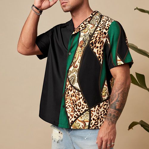 Homme Chemise paisley à léopard - SHEIN - Modalova