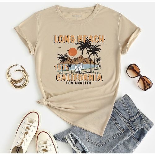 T-shirt tropical et lettre - SHEIN - Modalova