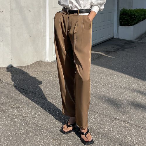 Pantalon découpe plissé à poches (sans ceinture) - SHEIN - Modalova