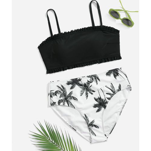 Bikini à imprimé cocotier à plis - SHEIN - Modalova
